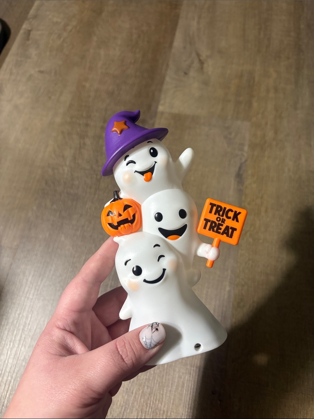 Halloween Ghost Stack Toy - White & Purple Trick or Treat Figurine